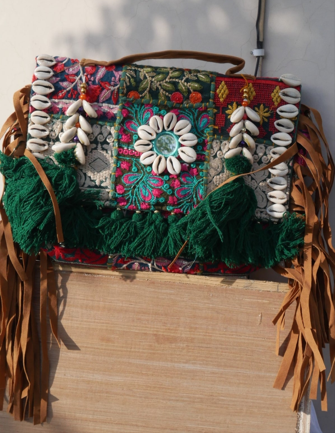 Sea green boho banjara bag