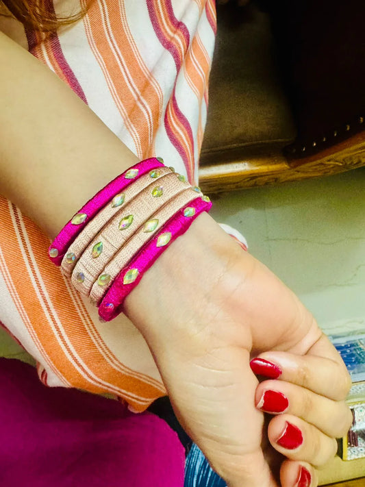 Unique Silk Thread Bangles for Bridesmaids and Wedding Guests