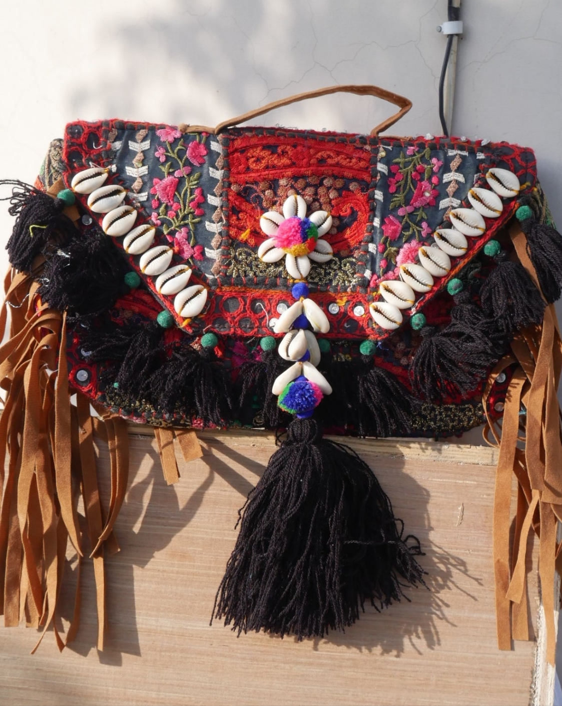 Black boho banjara bag