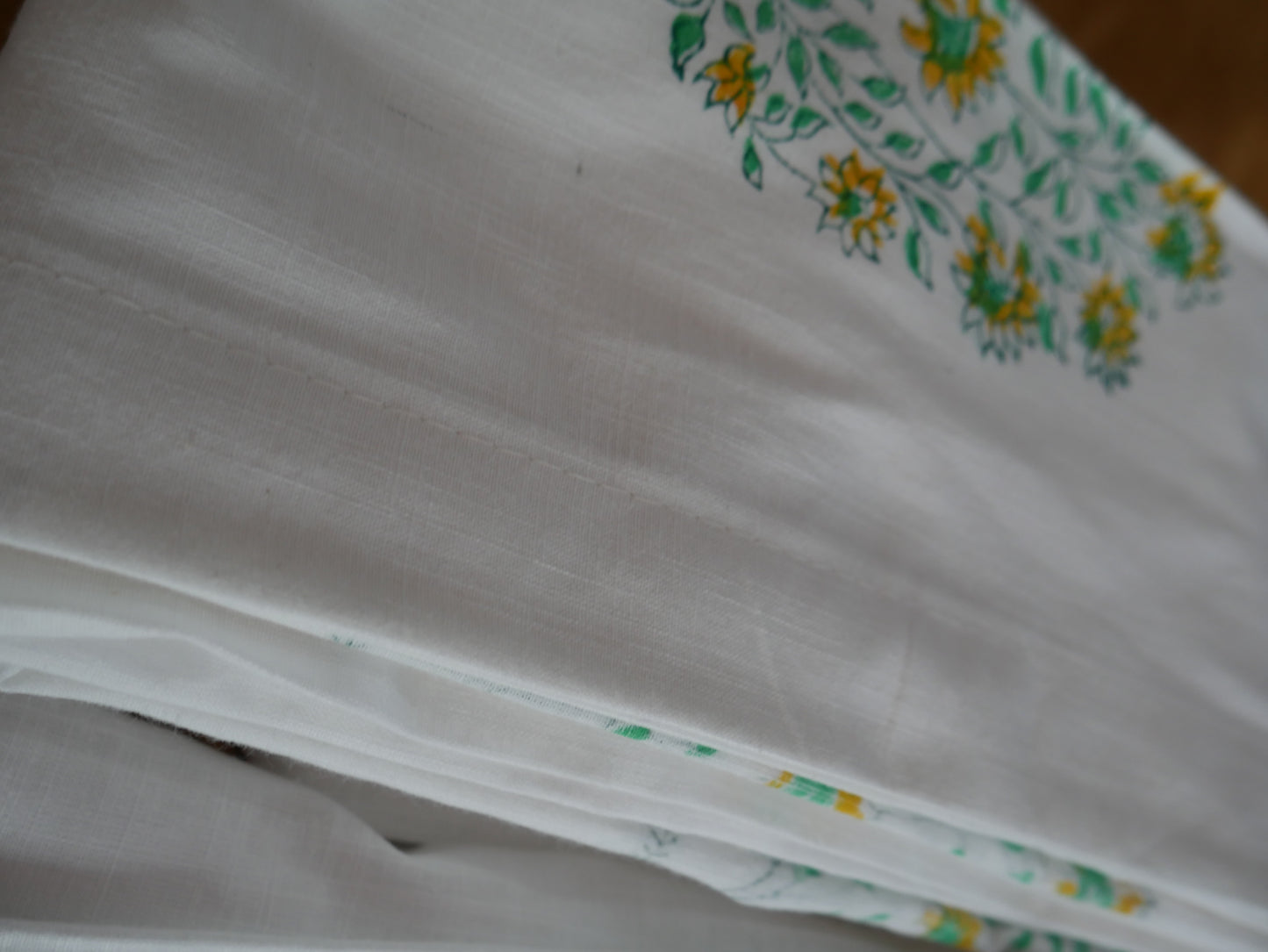 Handblock  floral curtain